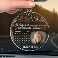 Custom Photo Your Love Lives On In Us - Memorial Personalized Custom Car Ornament - Acrylic Custom Shaped - Sympathy Gift For Family Members -Pawfect House Sale 67b2de09a9b72