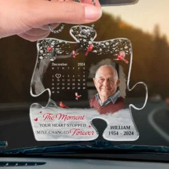 Custom Photo Though You Are Gone, Your Love Remains - Memorial Personalized Custom Car Ornament - Acrylic Custom Shaped - Sympathy Gift For Family Members -Pawfect House Sale 67b2de6438324