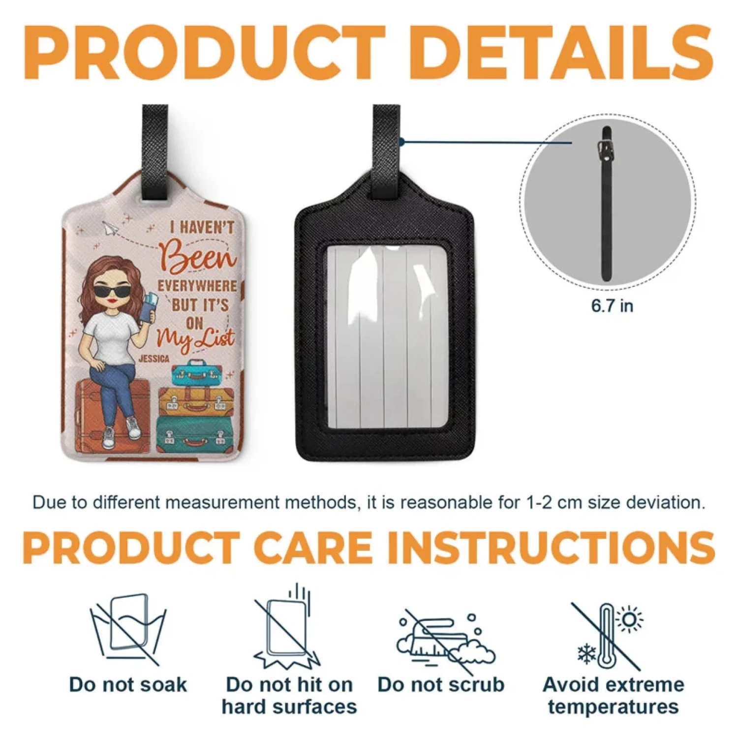 Go Where You Feel Alive - Travel Personalized Custom Luggage Tag - Holiday Vacation Gift, Gift For Adventure Travel Lovers 4 Go Where You Feel Alive - Travel Personalized Custom Luggage Tag - Holiday Vacation Gift, Gift For Adventure Travel Lovers - Image 4