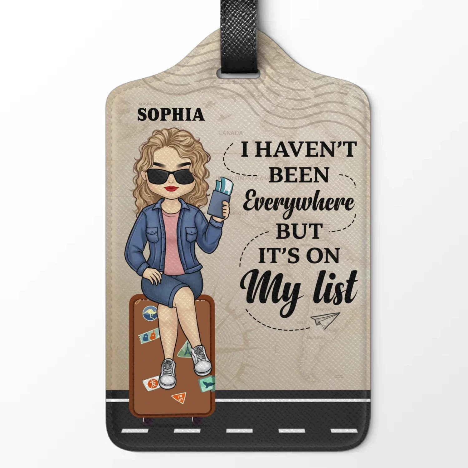 Travel Far, Live Fully - Travel Personalized Custom Luggage Tag - Holiday Vacation Gift, Gift For Adventure Travel Lovers 2 Travel Far, Live Fully - Travel Personalized Custom Luggage Tag - Holiday Vacation Gift, Gift For Adventure Travel Lovers - Image 2