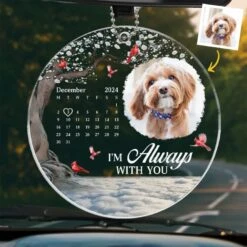 Custom Photo Best Friend Is Never Forgotten - Memorial Personalized Custom Car Ornament - Acrylic Custom Shaped - Sympathy Gift For Pet Owners, Pet Lovers