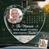Custom Photo A Piece Of My Heart Left The Day God Called You Home - Memorial Personalized Custom Car Ornament - Acrylic Custom Shaped - Sympathy Gift For Family Members