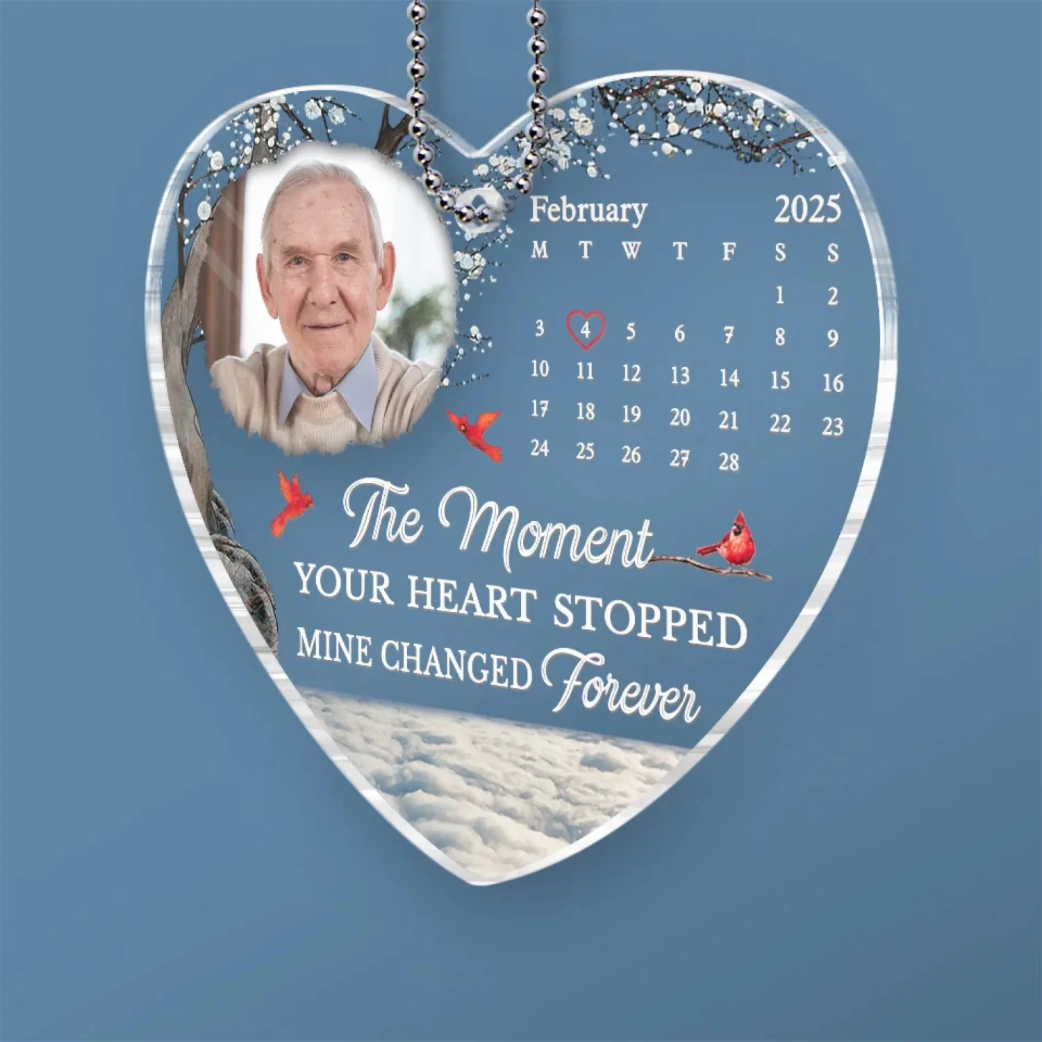 Custom Photo A Piece Of My Heart Left The Day God Called You Home - Memorial Personalized Custom Car Ornament - Acrylic Custom Shaped - Sympathy Gift For Family Members 3 Custom Photo A Piece Of My Heart Left The Day God Called You Home - Memorial Personalized Custom Car Ornament - Acrylic Custom Shaped - Sympathy Gift For Family Members - Image 3