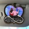A Mother’s Love Knows No Limits - Family Personalized Custom Car Visor Clip - Gift For Mom, Daughter
