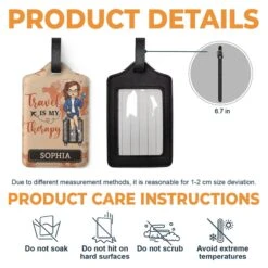 Wander Often, Wonder Always - Travel Personalized Custom Luggage Tag - Holiday Vacation Gift, Gift For Adventure Travel Lovers -Pawfect House Sale 67b3104276cf9