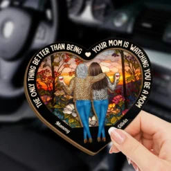 A Mom’s Love Is Endless And Unconditional - Family Personalized Custom Car Visor Clip - Gift For Mom, Daughter -Pawfect House Sale 67b310a224679