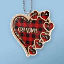 A Grandmother’s Heart Is A Home Where Love Never Fades - Family Personalized Custom Car Ornament - Acrylic Custom Shaped - Gift For Mom, Grandma -Pawfect House Sale 67b3413024e71