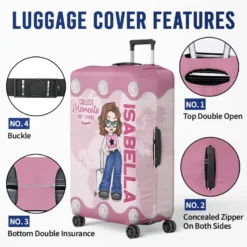 A Fun Way To Keep Your Luggage Safe And Stylish - Travel Personalized Custom Luggage Cover - Summer Vacation Gift, Gift For Adventure Travel Lovers -Pawfect House Sale 67b4771c92709