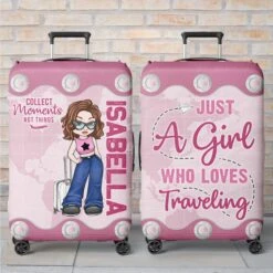 A Fun Way To Keep Your Luggage Safe And Stylish - Travel Personalized Custom Luggage Cover - Summer Vacation Gift, Gift For Adventure Travel Lovers