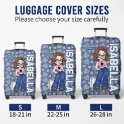Perfect For The Traveler Who Follows Their Heart - Travel Personalized Custom Luggage Cover - Summer Vacation Gift, Gift For Adventure Travel Lovers -Pawfect House Sale 67b47cc641d6f