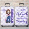 A Simple Yet Meaningful Way To Celebrate Their Adventures - Travel Personalized Custom Luggage Cover - Summer Vacation Gift, Gift For Adventure Travel Lovers