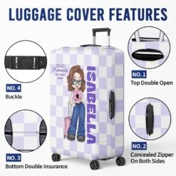 A Simple Yet Meaningful Way To Celebrate Their Adventures - Travel Personalized Custom Luggage Cover - Summer Vacation Gift, Gift For Adventure Travel Lovers -Pawfect House Sale 67b486d954c55