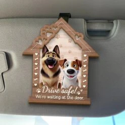 Take It Slow, Snuggles Await - Dog Personalized Custom Car Visor Clip - Gift For Pet Owners, Pet Lovers
