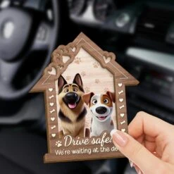 Take It Slow, Snuggles Await - Dog Personalized Custom Car Visor Clip - Gift For Pet Owners, Pet Lovers -Pawfect House Sale 67b54afcd1ef7
