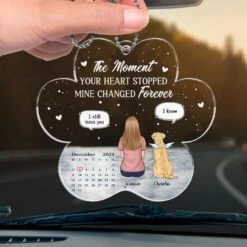 Paws In My Heart, Forever And Always - Memorial Personalized Custom Car Ornament - Acrylic Custom Shaped - Sympathy Gift For Pet Owners, Pet Lovers -Pawfect House Sale 67b550c0ebd0e