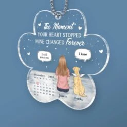 Paws In My Heart, Forever And Always - Memorial Personalized Custom Car Ornament - Acrylic Custom Shaped - Sympathy Gift For Pet Owners, Pet Lovers -Pawfect House Sale 67b550c1110b5