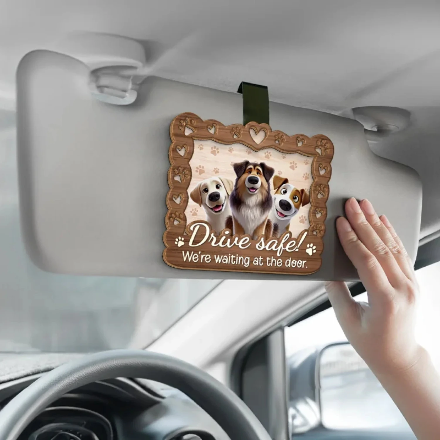 A Pet’s Love Makes Every Day Brighter - Dog & Cat Personalized Custom Car Visor Clip - Gift For Pet Owners, Pet Lovers 4 A Pet’s Love Makes Every Day Brighter - Dog & Cat Personalized Custom Car Visor Clip - Gift For Pet Owners, Pet Lovers - Image 4