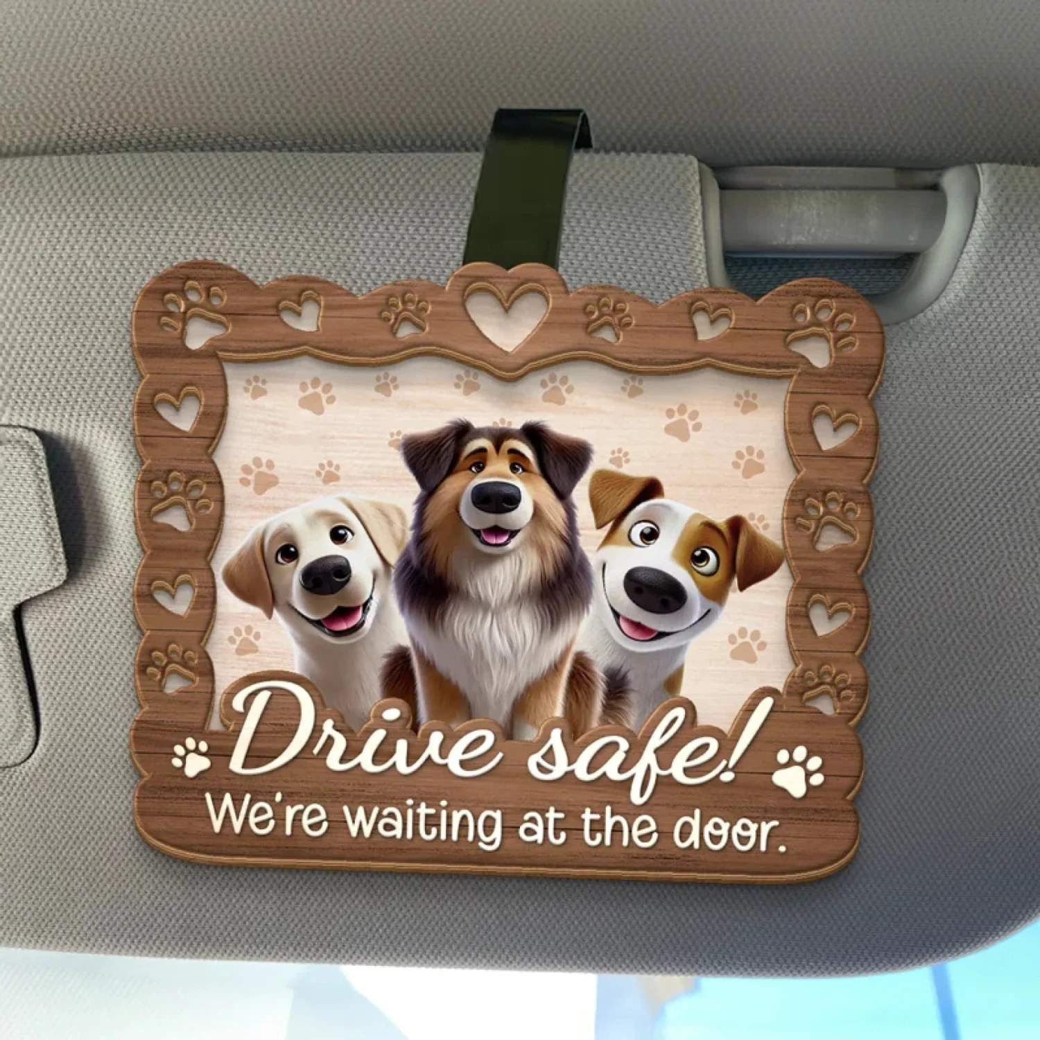 A Pet’s Love Makes Every Day Brighter - Dog & Cat Personalized Custom Car Visor Clip - Gift For Pet Owners, Pet Lovers 1 A Pet’s Love Makes Every Day Brighter - Dog & Cat Personalized Custom Car Visor Clip - Gift For Pet Owners, Pet Lovers