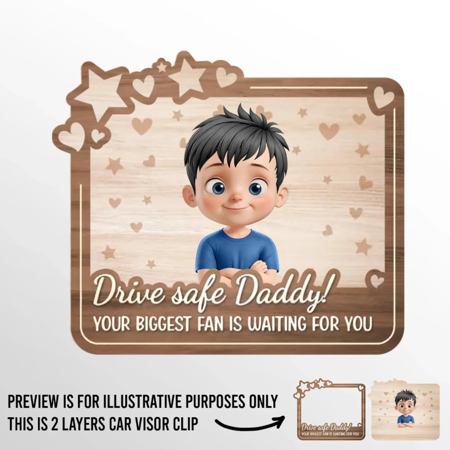 Wherever You Go, Our Love Follows - Family Personalized Custom Car Visor Clip - Gift For Family Members 2 Wherever You Go, Our Love Follows - Family Personalized Custom Car Visor Clip - Gift For Family Members - Image 2