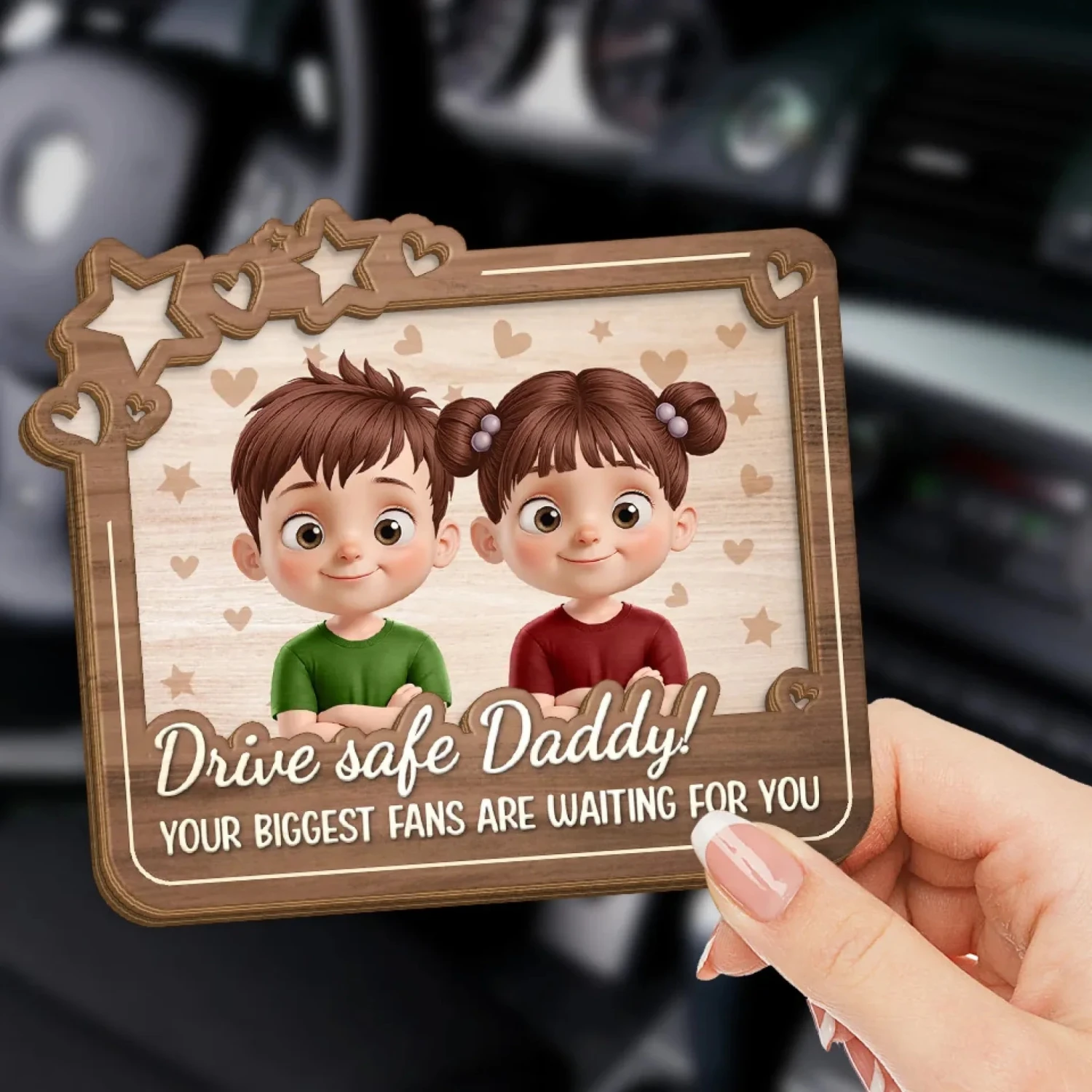 Wherever You Go, Our Love Follows - Family Personalized Custom Car Visor Clip - Gift For Family Members 3 Wherever You Go, Our Love Follows - Family Personalized Custom Car Visor Clip - Gift For Family Members - Image 3