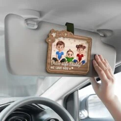 Drive Carefully, Your Family Loves You - Family Personalized Custom Car Visor Clip - Gift For Family Members -Pawfect House Sale 67b5a6c355bb2