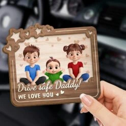 Drive Carefully, Your Family Loves You - Family Personalized Custom Car Visor Clip - Gift For Family Members -Pawfect House Sale 67b5a6c3aa250