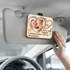 Custom Photo Keep This Close, Just Like Our Love - Family Personalized Custom Car Visor Clip - Gift For Family Members -Pawfect House Sale 67b5bb02cd88d