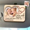 Custom Photo Keep This Close, Just Like Our Love - Family Personalized Custom Car Visor Clip - Gift For Family Members