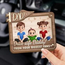 Drive With Love, Arrive With Smiles - Family Personalized Custom Car Visor Clip - Gift For Family Members -Pawfect House Sale 67b6990688e72