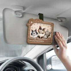 Your Tiny Bosses Demand A Safe Journey - Cat Personalized Custom Car Visor Clip - Gift For Pet Owners, Pet Lovers -Pawfect House Sale 67b6aa30617ad