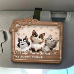 Your Tiny Bosses Demand A Safe Journey - Cat Personalized Custom Car Visor Clip - Gift For Pet Owners, Pet Lovers
