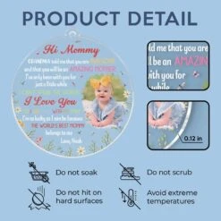 Custom Photo Because Every Amazing Mom Deserves This - Family Personalized Custom Car Ornament - Acrylic Custom Shaped - Mother's Day, Baby Shower Gift, Gift For First Mom -Pawfect House Sale 67b6b098106b8