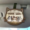 Arrive Safe, Cuddle Later - Cat Personalized Custom Car Visor Clip - Gift For Pet Owners, Pet Lovers