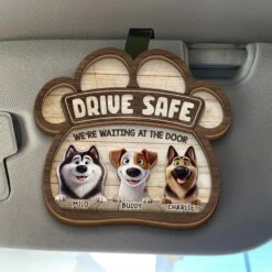 Buckle Up And Get Home To Furry Hugs - Dog Personalized Custom Car Visor Clip - Gift For Pet Owners, Pet Lovers