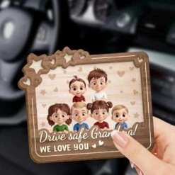 Wherever You Go, Our Love Goes With You - Family Personalized Custom Car Visor Clip - Mother's Day, Gift For Mom, Grandma -Pawfect House Sale 67b7dd5be07bd