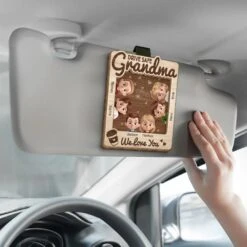 Grandma’s Journey Is Filled With Love - Family Personalized Custom Car Visor Clip - Mother's Day, Gift For Mom, Grandma -Pawfect House Sale 67b7e686065b8