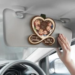 Grandma’s Road Is Paved With Love - Family Personalized Custom Car Visor Clip - Mother's Day, Gift For Mom, Grandma -Pawfect House Sale 67b7ff08df893