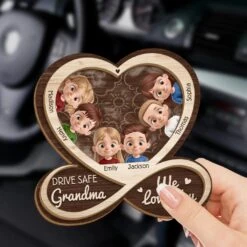 Grandma’s Road Is Paved With Love - Family Personalized Custom Car Visor Clip - Mother's Day, Gift For Mom, Grandma -Pawfect House Sale 67b7ff0a52c9c