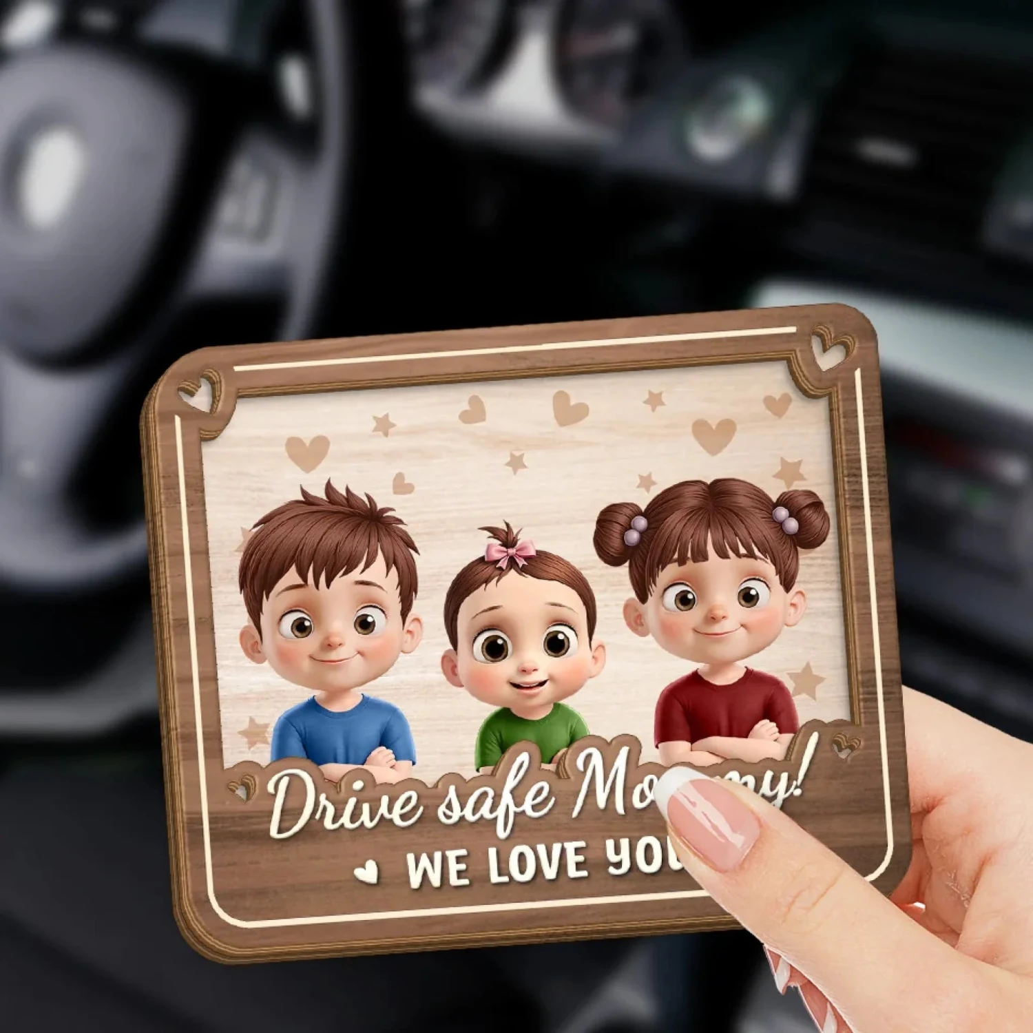 A Grandma’s Heart Never Drives Alone - Family Personalized Custom Car Visor Clip - Mother's Day, Gift For Mom, Grandma 3 A Grandma’s Heart Never Drives Alone - Family Personalized Custom Car Visor Clip - Mother's Day, Gift For Mom, Grandma - Image 3