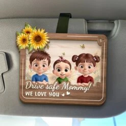 Miles May Pass, But Love Stays Close - Family Personalized Custom Car Visor Clip - Mother's Day, Gift For Mom, Grandma