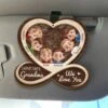 Grandma’s Road Is Paved With Love - Family Personalized Custom Car Visor Clip - Mother's Day, Gift For Mom, Grandma