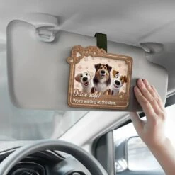 We're Watching You - Dog & Cat Personalized Custom Car Visor Clip - Gift For Pet Owners, Pet Lovers -Pawfect House Sale 67bc2f068c63a