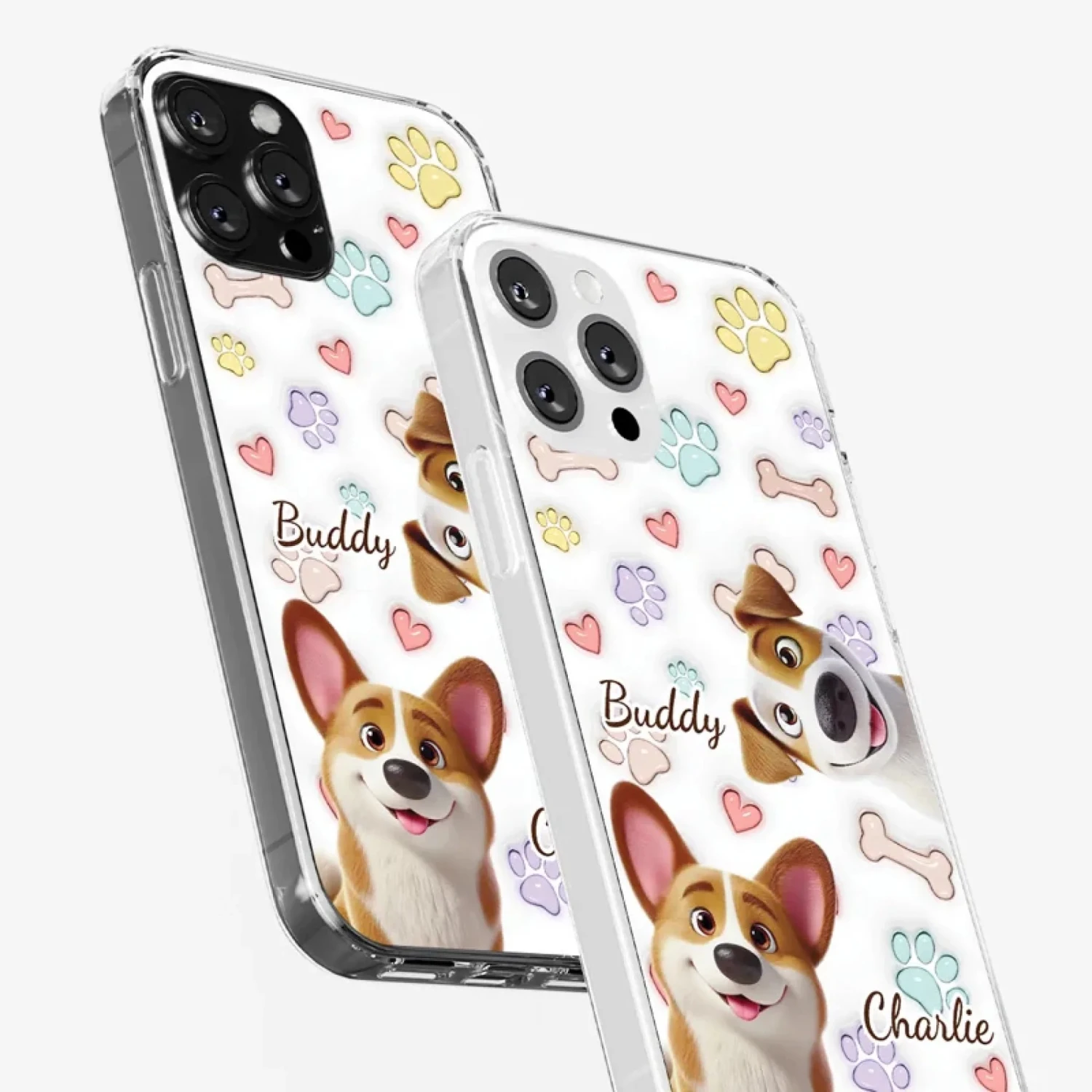 Four Paws, One Heart - Dog Personalized Custom 3D Inflated Effect Printed Clear Phone Case - Gift For Pet Owners, Pet Lovers 5 Four Paws, One Heart - Dog Personalized Custom 3D Inflated Effect Printed Clear Phone Case - Gift For Pet Owners, Pet Lovers - Image 5