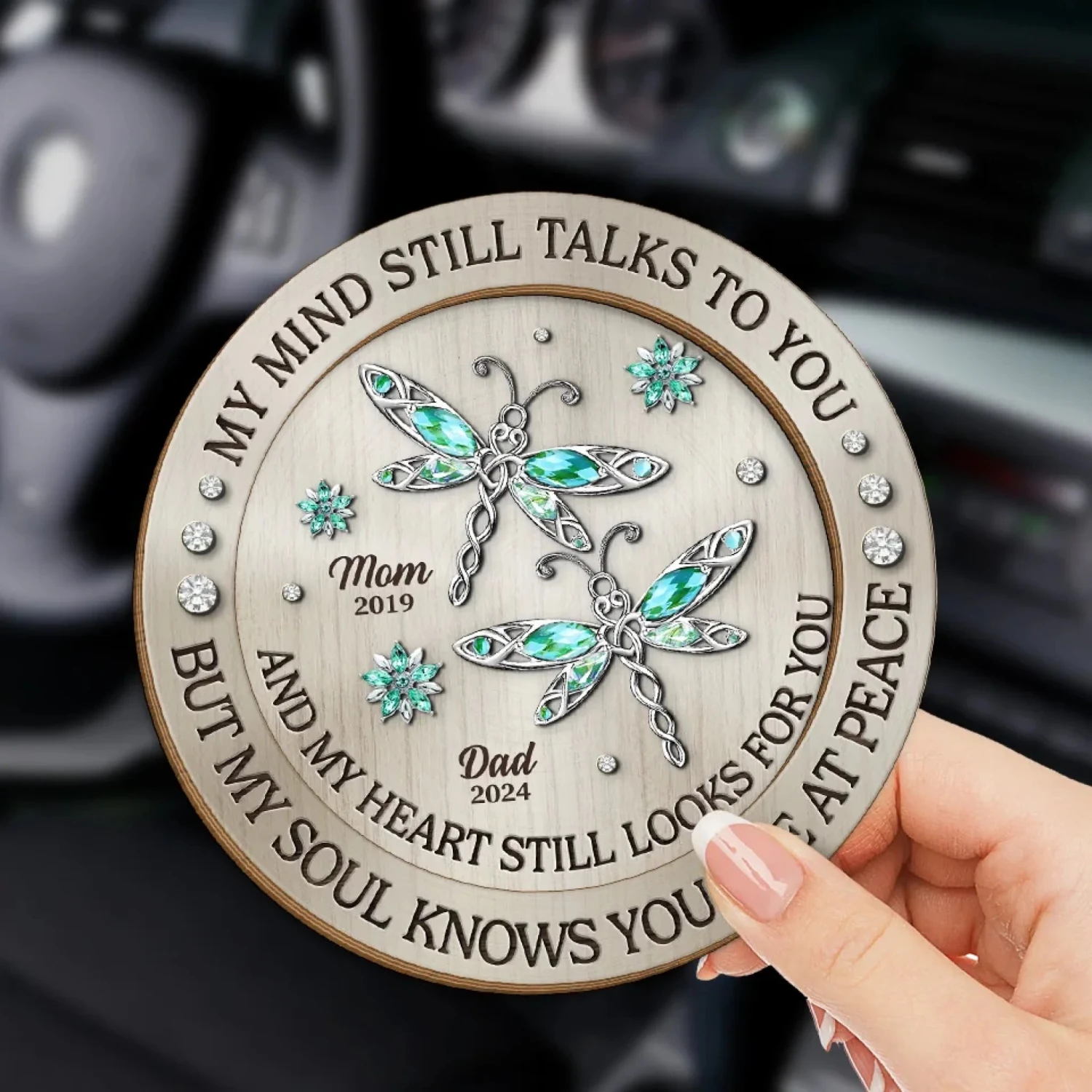 In Loving Remembrance - Memorial Personalized Custom Car Visor Clip - Sympathy Gift For Family Members 4 In Loving Remembrance - Memorial Personalized Custom Car Visor Clip - Sympathy Gift For Family Members - Image 4
