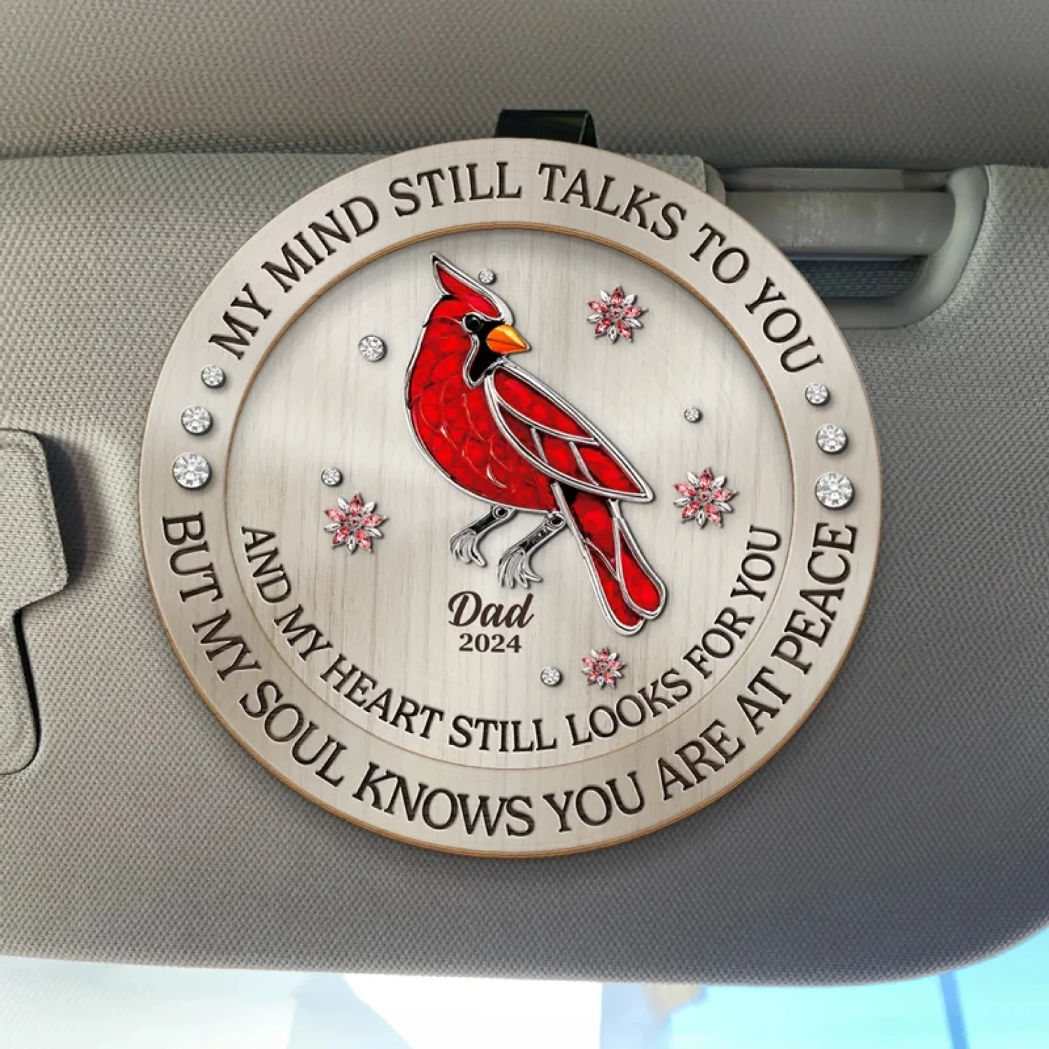 In Loving Remembrance - Memorial Personalized Custom Car Visor Clip - Sympathy Gift For Family Members 1 In Loving Remembrance - Memorial Personalized Custom Car Visor Clip - Sympathy Gift For Family Members