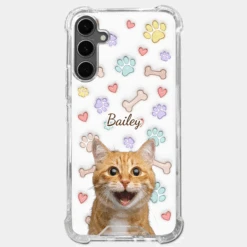 Custom Photo Keep Calm And Pet A Cat - Dog & Cat Personalized Custom 3D Inflated Effect Printed Clear Phone Case - Gift For Pet Owners, Pet Lovers -Pawfect House Sale 67c0535ae338c