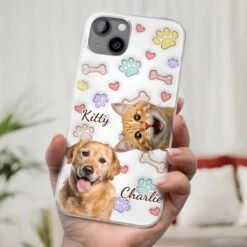 Custom Photo Keep Calm And Pet A Cat - Dog & Cat Personalized Custom 3D Inflated Effect Printed Clear Phone Case - Gift For Pet Owners, Pet Lovers -Pawfect House Sale 67c0538d7f2e9