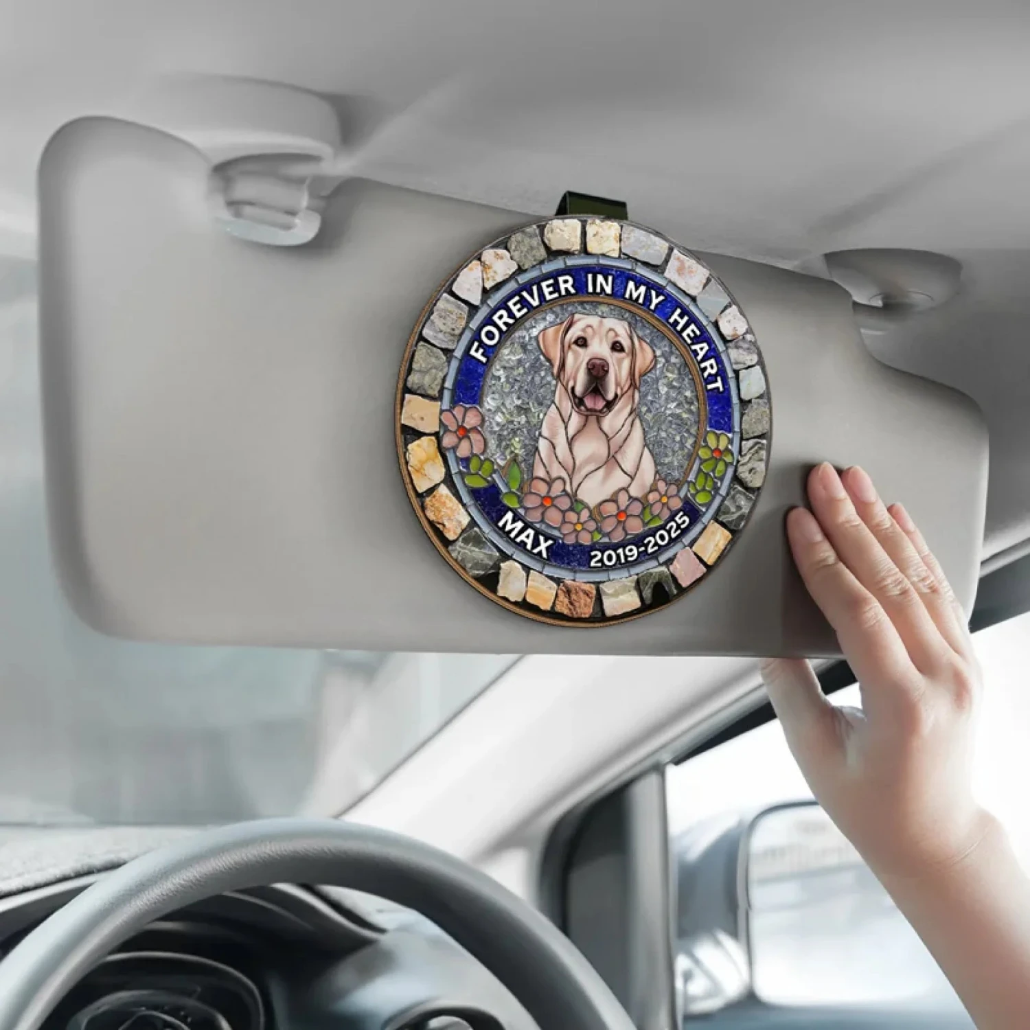 Custom Photo Some Angels Have Fur - Memorial Personalized Custom Car Visor Clip - Sympathy Gift For Pet Owners, Pet Lovers 4 Custom Photo Some Angels Have Fur - Memorial Personalized Custom Car Visor Clip - Sympathy Gift For Pet Owners, Pet Lovers - Image 4