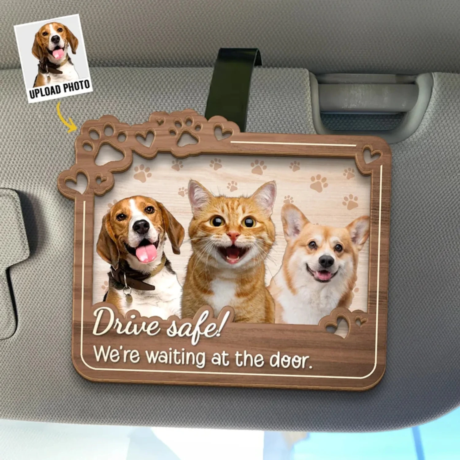 Custom Photo No One Cuddles Me Like You Do - Dog & Cat Personalized Custom Car Visor Clip - Gift For Pet Owners, Pet Lovers 1 Custom Photo No One Cuddles Me Like You Do - Dog & Cat Personalized Custom Car Visor Clip - Gift For Pet Owners, Pet Lovers