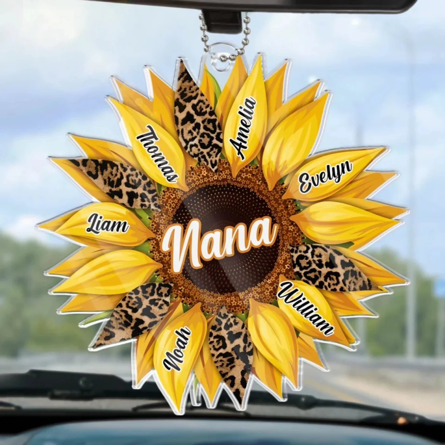 Together, We Bloom With Love - Family Personalized Custom Car Ornament - Acrylic Custom Shaped - Mother's Day, Gift For Mom, Grandma 1 Together, We Bloom With Love - Family Personalized Custom Car Ornament - Acrylic Custom Shaped - Mother's Day, Gift For Mom, Grandma